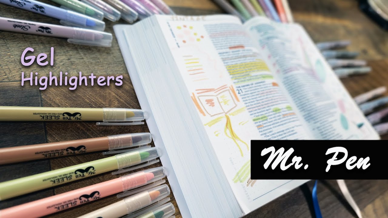 Mr Pen- Bible Highlighters and Pens No Bleed, 8 Pack, Bible Journaling Kit, Bible Pens No Bleed Through, Gel Highlighters, Bible Markers No Bleed