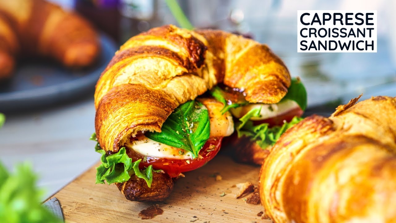 Caprese Croissant Sandwich Recipe Croissant Breakfast Sandwich