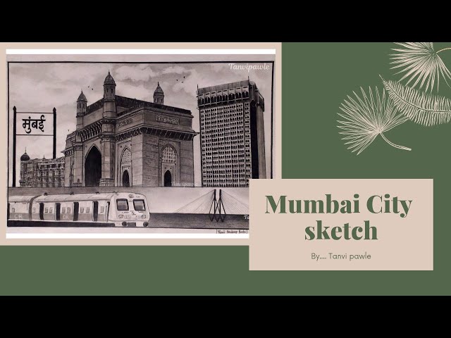 Mumbai postcard # gateway of India | Cool pencil drawings, Art journal  therapy, Easy doodles drawings