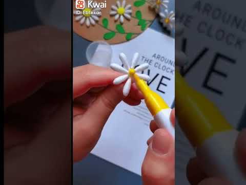 صنع ورد من قطن الاذن جميل و سهل جدا 