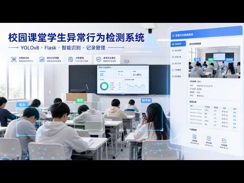 基于YOLO的校园课堂异常行为检测系统~Python | YOLOV8算法 | 深度学习 | 模型训练 | 人工智能
