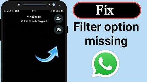 How to fix filters option not showing on whatsapp video call