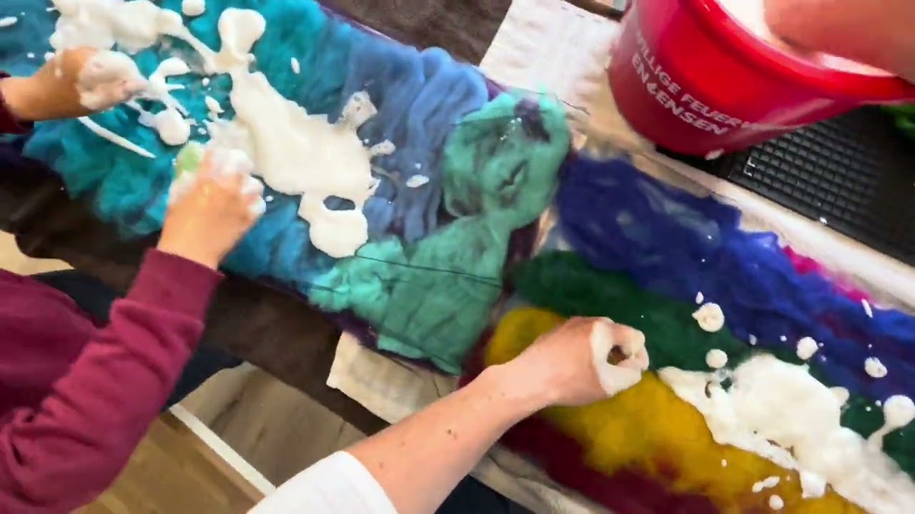 Filzen - Fläche Filzen mit Kindern