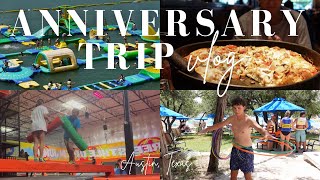 VLOG: 2-Year Anniversary Trip to Austin (Urban Air, Waterloo Adventures Floating Obstacle Course)