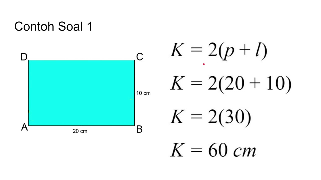Cara Menghitung Luas Dan Keliling Persegi Panjang Rumus Persegi My