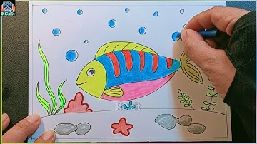 Những con vật dưới đại dương - mĩ thuật lớp 2 bài 2 - vẽ con cá | KC zit