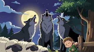 🐺🎵 The Boy Who Cried Wolf – A Fun &amp; Spooky Kids Story Song! 🎵🐑