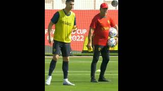 Cristiano Ronaldo during Portugal training session today