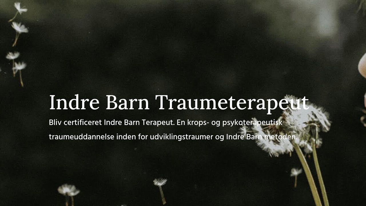 Infomøde om Indre Barn Traumeterapeut uddannelsen
