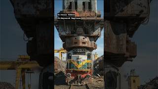 Gigantic Metal Press Crushing Stani Train