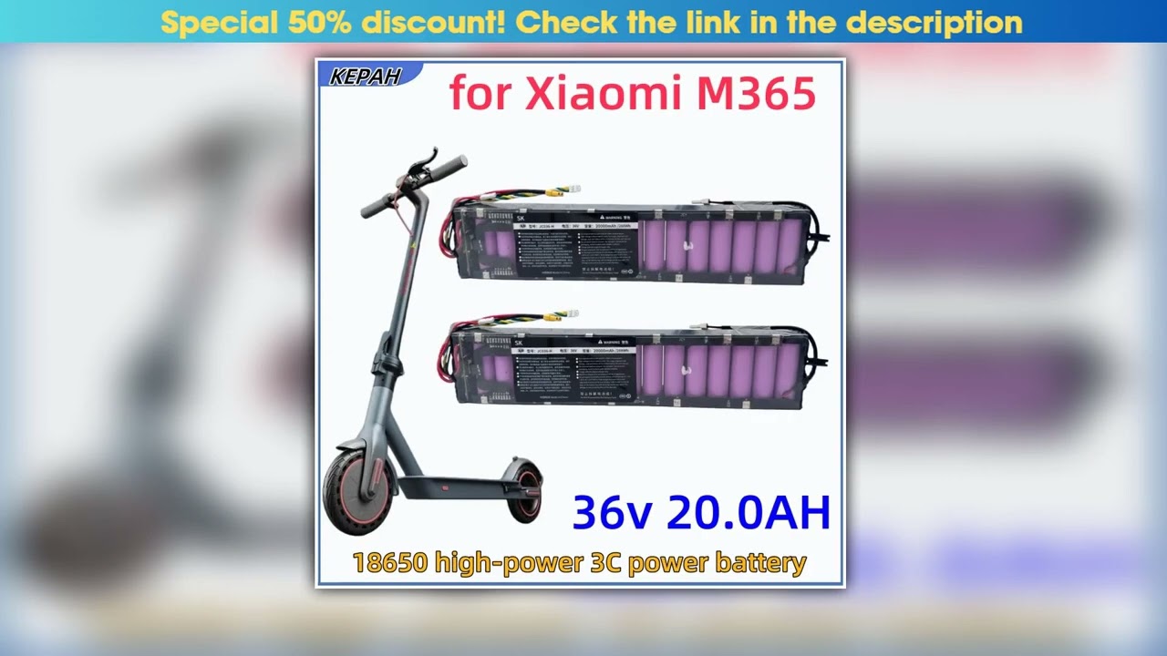 36V 20AH suitable for Xiaomi M365 Pro dedicated 18650 lithiumion battery pack with a range of 30
