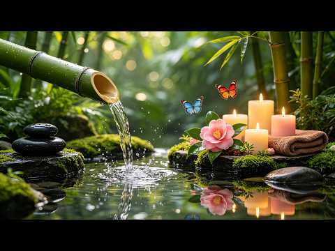 Soothing Water Sound + Healing Piano Music 🌿 Calming Music for Sleep, Relax, Stress Relief Music