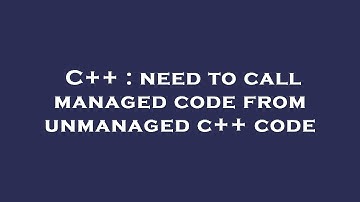 C++ : need to call managed code from unmanaged c++ code