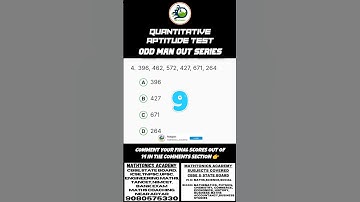 Odd Man Out Challenge 🧠 | Test Your Quantitative Aptitude 🎯 | #oddmanout #aptitude #maths #shorts