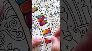 Coloring Process With Watercolor In Adult Coloring Books 