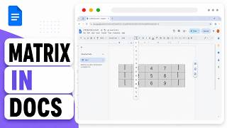How to Type Matrix in Google Docs (Math Matrix Entry)