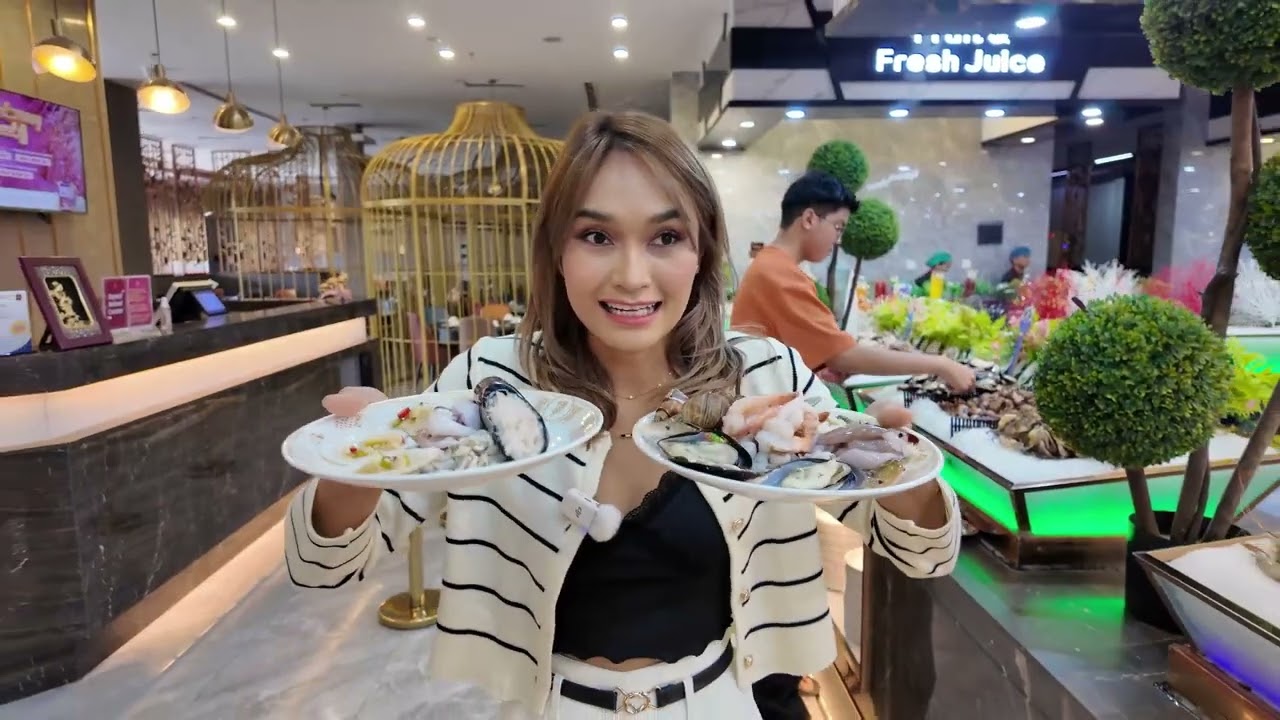 Seafood City မှာဘီယာနဲ့ ဆယ်မွန် နဲ့တင် တန်နေပြီလေ…😆