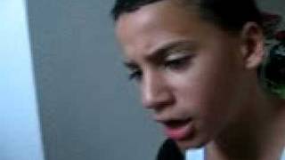 Boy arguing with himself