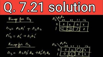 Q. 7.21: Derive the PLA programming table for combinational circuit that squares a three‐bit number