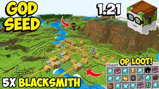Ultimate God Seed For Minecraft 1 21 Bedrock Pe Five Blacksmith Village ...