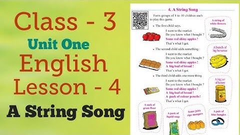 Class 3 | English | LESSON 4 | A String Song | Maharashtra Board.