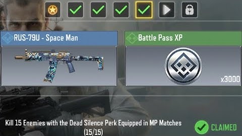 Call Of Duty Mobile Kill 15 enemies with the Dead Silence Perk Equipped in MP Matches Task Complete