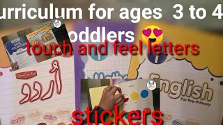 Curriculum For Ages 3 To 4 Pre-Primary Classes Homeschooling