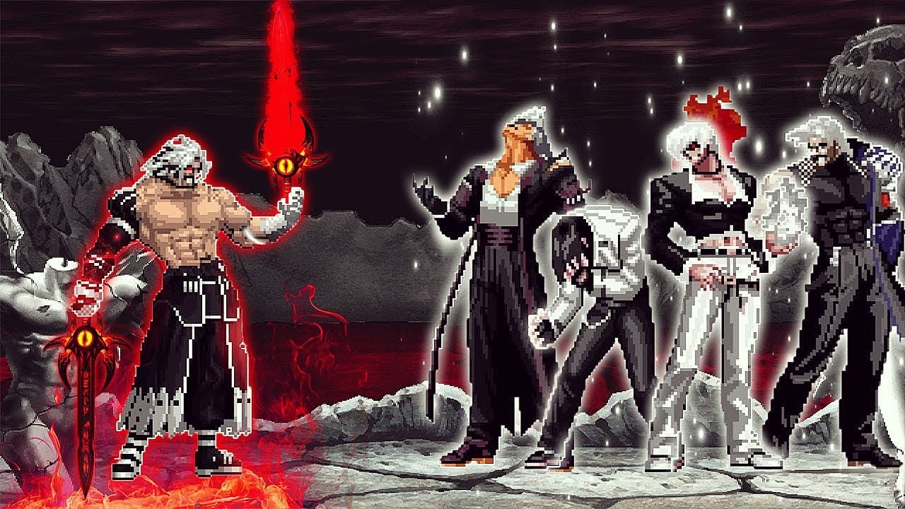 [KOF Mugen] Omega Rugal Y Vs White Flames Team - YouTube