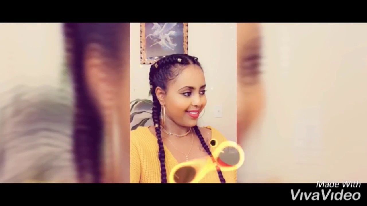 Easy and quick 5 min 2 perfect braids on Natural hair/በጣም ቀላል የ 5 ደቂቃ ...