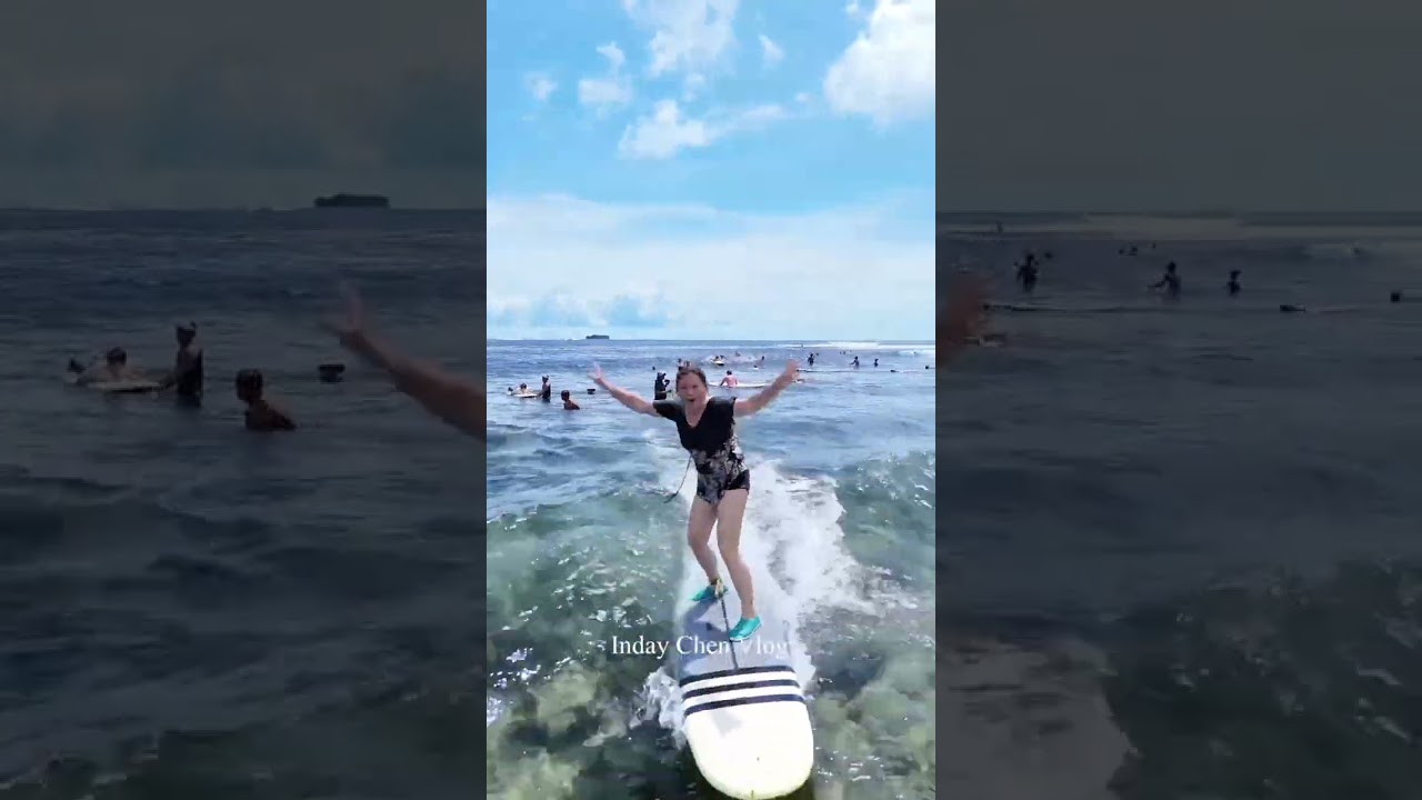 Drone experience Siargao Surfing with family 300 peso each person for the video 