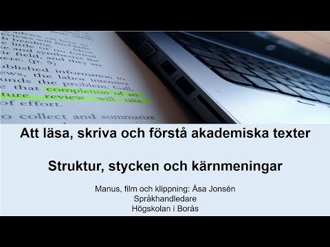 Video: Hur Man Minskar Akademisk Illamående I Text