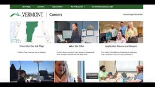 Tour of State of Vermont Careers Home Page