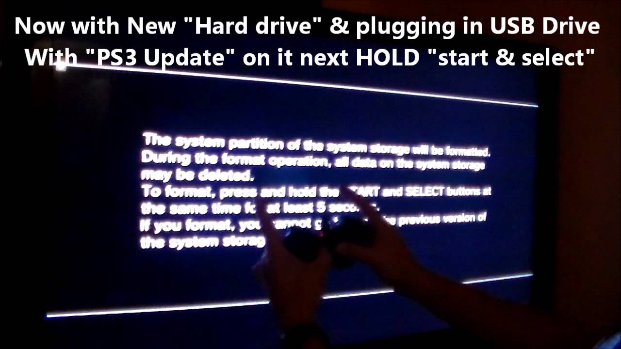 HOW TO FIX PS3 NEW HARD DRIVE UPDATE INSTALL YouTube