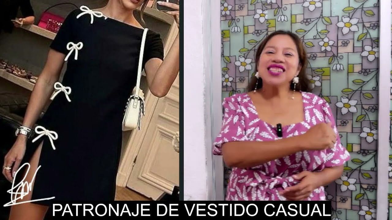 PATRONAJE DE VESTIDO CASUAL ESCOTE OJAL