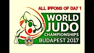 All ippons in day 1 of World Judo Championships Budapest 2017