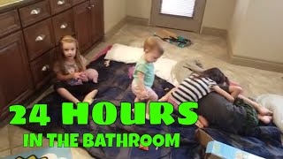 24 Hours In Bathroom Challenge - Biggest Bathroom Ever