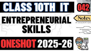 Entrepreneurial Skills | Class 10 IT 402 | Employability Skills Unit 4 | Complete One Shot | 2025-26