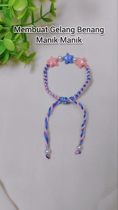 Gelang dari benang jahit dengan manik manik || Thread bracelet, macrame bracelet tutorial #macrame