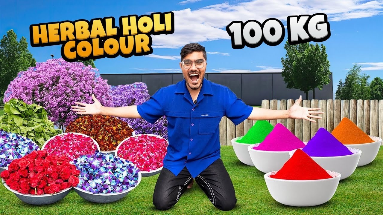 Herbal Holi Colour Making From 100 KG Flowers  Chemical Free   100 किलो फूलों से किटंक गुलाल बनेगा