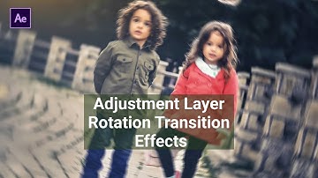 After effects tutorial | Smooth Footage rotation transition effect in Adjustment layer
