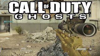 Cod GHOSTS Multiplayer Live - Lv.1 Sensitivity "Golden USR Sniper Gameplay" (Ghosts Gold Sniper)