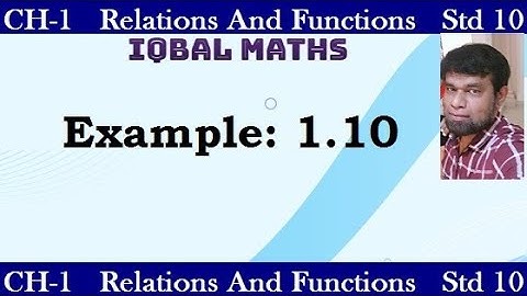 TN Class 10 Maths New Syllabus Example 1.10 Chapter-1 Relations And Functions உறவுகளும் சார்புகளும்