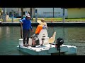 Homemade Styrofoam Boat at the Boat Ramp ! (Chit Show)