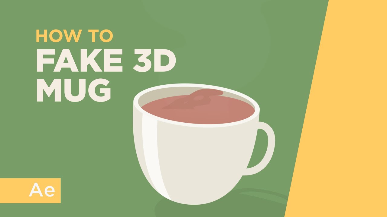 How To Animate a Fake 3D Mug - After Effects Tutorial 