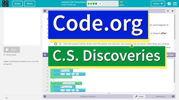 Code.org Functions Lesson 25.4 | Tutorial with Answers | Unit 3 CS Discoveries