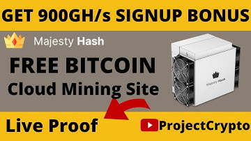 MAJESTYHASH - New Free Bitcoin Cloud Mining Site 2021 | 900GH/s Signup Bonus | By ProjectCrypto