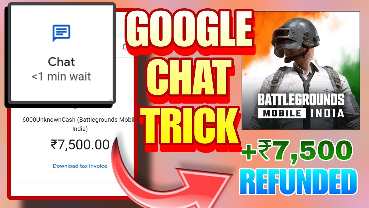 Refund Bgmi Purchase Amount How to chat with Google support How to