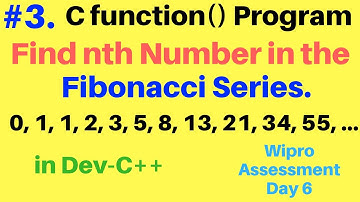 C program to find nth number in the Fibonacci series using function | nthFibonacci | My Programming
