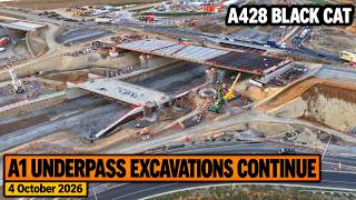 A428 Black Cat Roundabout Update | A1 Excavations continue