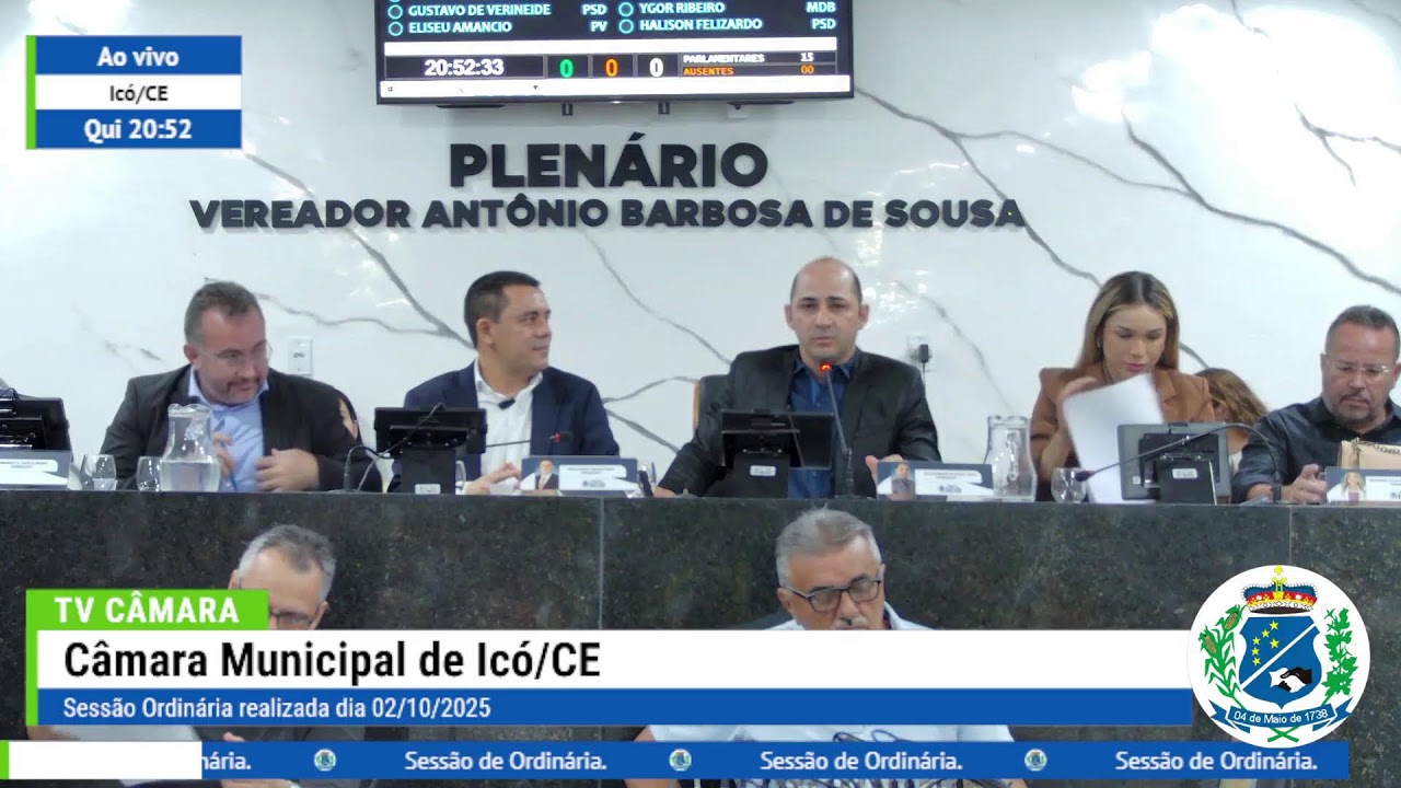 Sessão Ordinária realizada 02/10/2025.